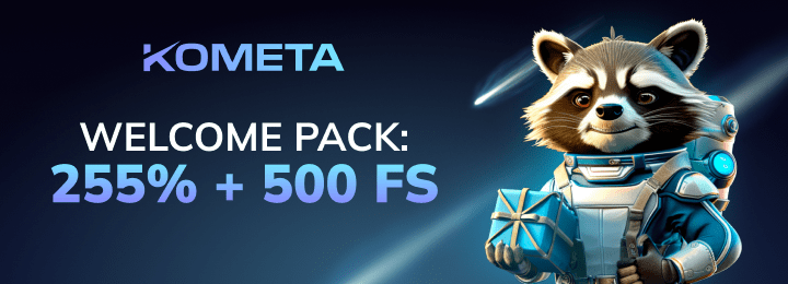 255% + 500 FS приветственный бонус в Kometa Casino